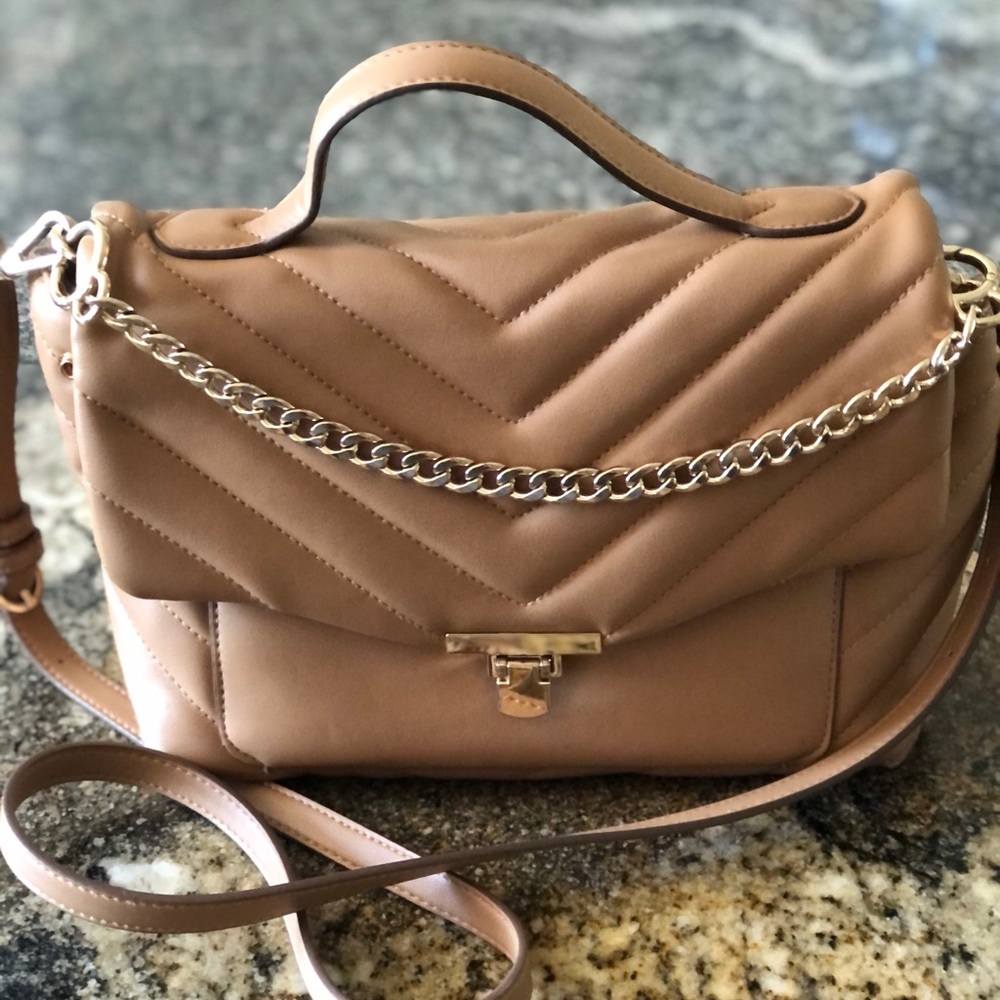 Tan crossbody Target purse with chain